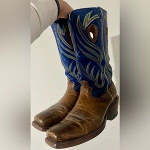 Twisted X Men's Brown and Blue Cowboy Boots